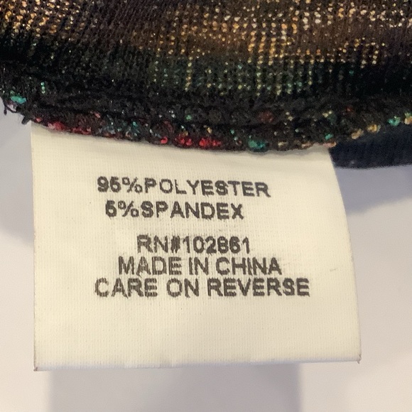 Dor Dor Couture Open Cardigan Sweater Size Large Black With Multicolored Panels - Picture 5 of 7